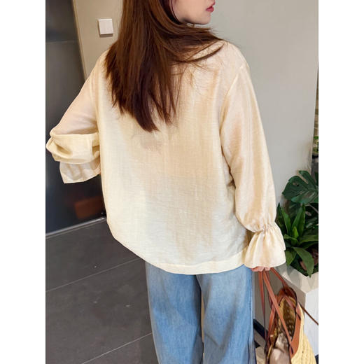 du家she计款天丝ya麻混纺衬衫|上身绝美，气质直接拉满 商品图8