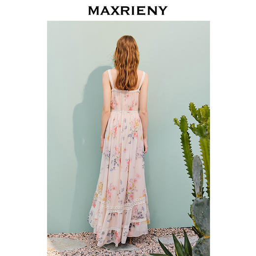 【主题纪念款】MAXRIENY仲夏花园吊带裙伞摆连衣裙收腰长裙气质感(货号:MT86DR002) 商品图3