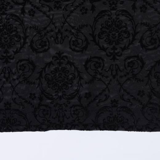 SDSA男装2026新款高贵轻奢简约透气植绒花卉圆领长袖T恤百搭休闲 商品图3