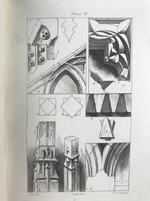 1901年 罗斯金《建筑的七盏明灯》 14幅插图 漆布精装32开 商品图9