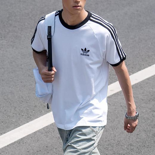 夏季男女同款针织纯棉时尚休闲透气圆领运动短袖T恤 商品图2