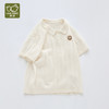 拉比童衣夏诗意棉线反领短袖衣米白j6LZBC100703 商品缩略图1