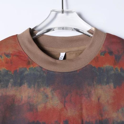 SDSA男装2026新款高贵轻奢条纹扎染做旧晕染宽松短袖T恤百搭时尚 商品图1