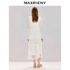 MAXRIENY法式宫廷风半身裙2026年春季新款米白色半裙蕾丝刺绣长裙(货号:MF80SK014) 商品缩略图3