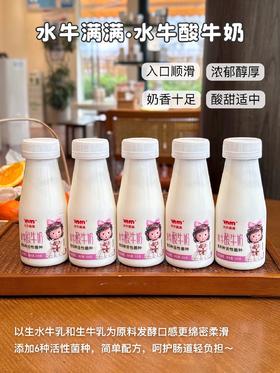 【预售5天内发货】水牛满满·低温水牛酸牛奶，生水牛乳搭配生牛乳发酵，富含6种活性菌种，配方干净，呵护肠道健康，风味醇厚有层次，每一口都能喝出天然的鲜醇感。配方干净，呵护肠道健康