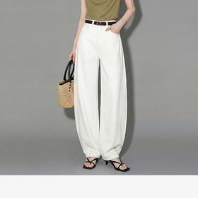 西遇复古高腰显瘦2026春新款宽松显瘦百搭直筒牛仔镰刀裤弯刀裤H0060237