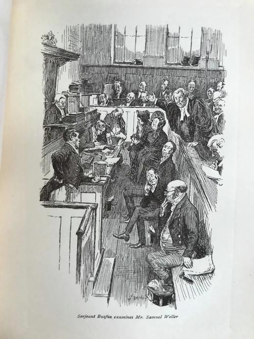 1901年 狄更斯《匹克威克俱乐部》 8幅插图 漆布精装大32开 商品图8
