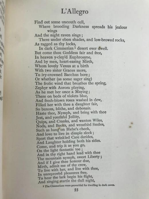 工坊特装本！约19世纪后期 弥尔顿诗集 1幅肖像插图 全真皮精装32开 商品图8