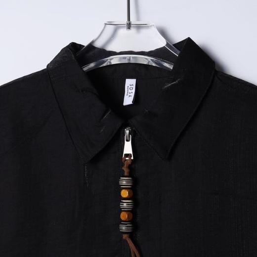 SDSA男装2026新款高贵轻奢潮牌纯色半拉链翻领短袖T恤百搭舒适 商品图1