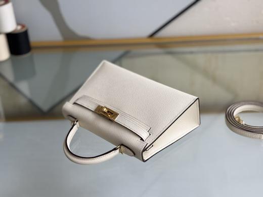 【纯手缝定制不退换】爱马仕 kelly 二代 mini 奶油白 金扣（MM） 商品图3