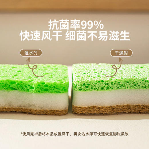 摩登主妇洗碗海绵魔力擦抗菌木浆棉百洁擦厨房专用洗碗布刷锅神器 商品图2