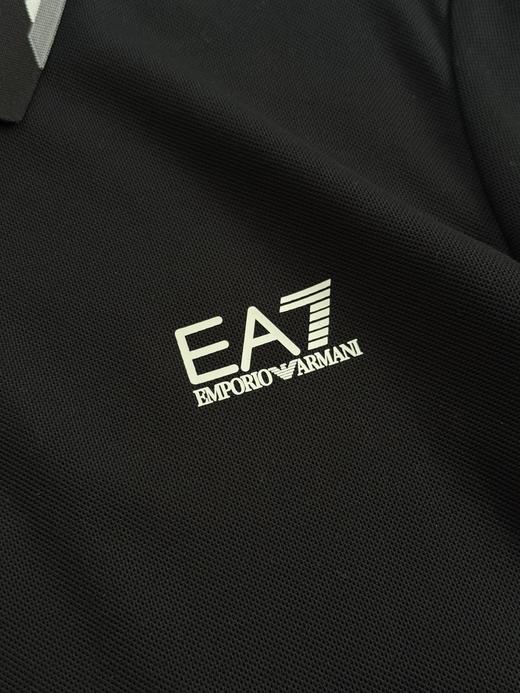EA7阿玛尼高端男士翻领撞色商务休闲纯色POLO衫 商品图4