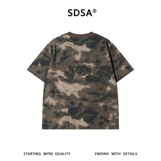 SDSA男装2026新款高贵轻奢复古扎染迷彩圆领短袖T恤百搭宽松上衣 商品图4