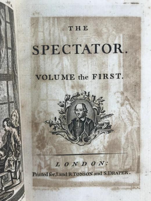 约18世纪 《旁观者报》文集（全8卷） 8幅插图 真皮精装36开 商品图2