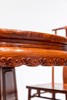 红桥红  家具严选  缅甸花梨(大果紫檀）  【118 雕花牙边六角底座 圆餐桌 七件套】 商品缩略图3