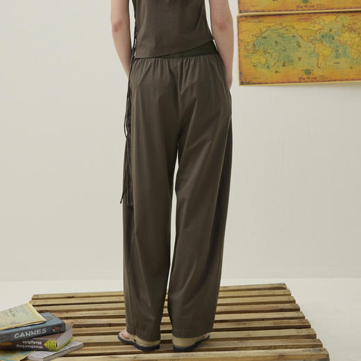 谜底橡筋腰香蕉裤长裤2026年夏季新品柔软舒适松弛感女262MK0532 商品图2