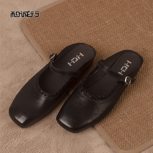 和诚行2026夏季新款时尚百搭简约包头编织外穿女式拖鞋0400274 商品图4