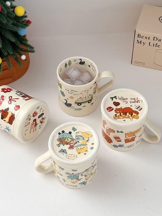 超值换购！法式少女心水杯陶瓷马克杯370ml情侣高颜值高级感咖啡杯 闺蜜节日伴手礼 商品图5