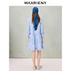 MAXRIENY波嬉度假风印花连衣裙26夏季蓝色醋纤短裙宽松甜美裙子女(货号:MS80DR021) 商品缩略图3