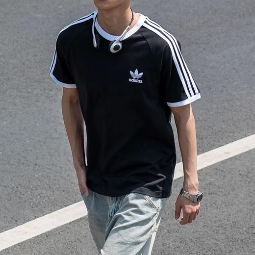 夏季男女同款针织纯棉时尚休闲透气圆领运动短袖T恤 商品图1