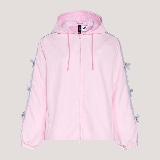 Adidas阿迪达斯DANCE LONG LENGTH JACKET 三条纹舞动系列拒水蝴蝶结运动休闲连帽夹克早春薄外套 商品图7