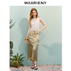 【商场同款】MAXRIENY通勤工装口袋直筒半裙25夏款军绿色醋酸裙子(货号:MC86SK275) 商品缩略图1