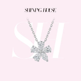 ShiningHouse[培育] 18k金钻石吊坠 梨形橄榄型1.5克拉钻人工真钻人造钻石K金吊坠时尚钻石吊坠悦己送礼臻选【此商品不支持7天无理由退货退款】预计3日发货