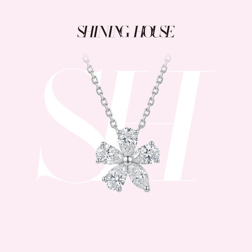 ShiningHouse[培育] 18k金钻石吊坠 梨形橄榄型1.5克拉钻人工真钻人造钻石K金吊坠时尚钻石吊坠悦己送礼臻选【此商品不支持7天无理由退货退款】预计3日发货 商品图0