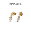 ShiningHouse[培育] 18k金钻石耳饰 刻面形人工真钻人造钻石K金耳钉时尚钻石耳饰耳环悦己送礼臻选【此商品不支持7天无理由退货退款】预计3日发货 商品缩略图3