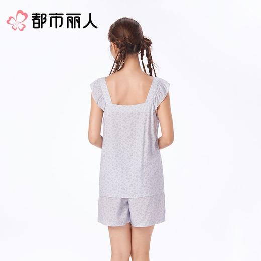都市丽人睡衣女士睡衣薄家居服绵绸睡衣女士梭织棉背心套装背心短裤LHC2D0 商品图2