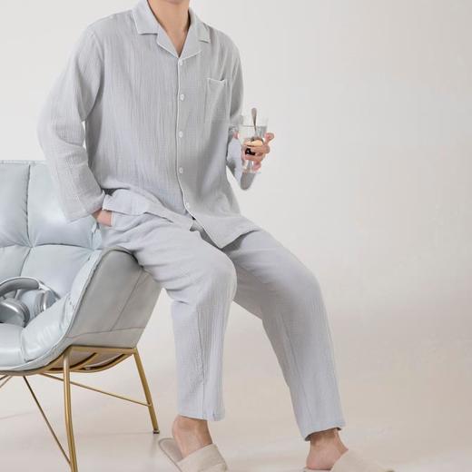 【特价款】宜色家60支全棉泡泡纱家居服睡衣 男女款 商品图7