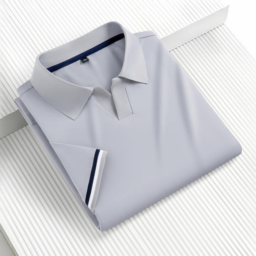 半身缘男装 夏季海鸥领老钱风抗紫外线防蚊短袖POLO衫PY45 商品图9