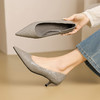 【预售7天】气质通勤不累脚职业高跟鞋女春季新款气质箭头显瘦细跟单鞋女中跟YS&0782-1 商品缩略图0