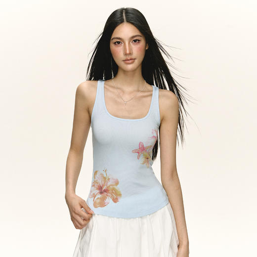 Ariseism 美式复古双色海边背心女夏季新款外穿吊带 商品图2