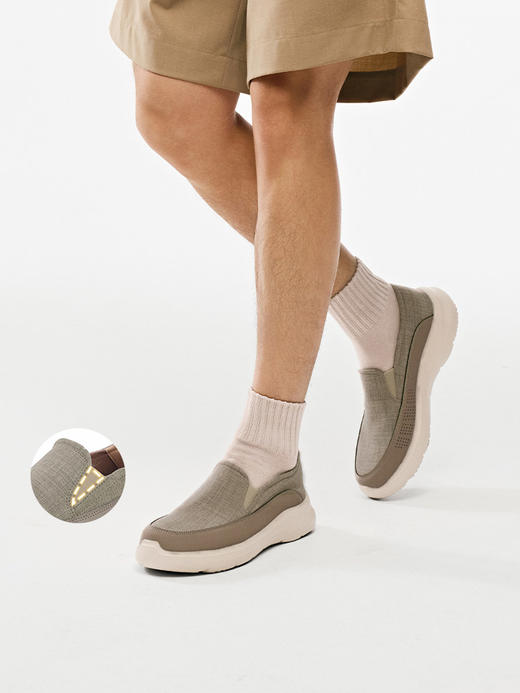 Pansy盼喜男鞋踩脚两穿健步鞋一脚蹬宽胖脚休闲鞋2026年春季新款 HDN1161 商品图1