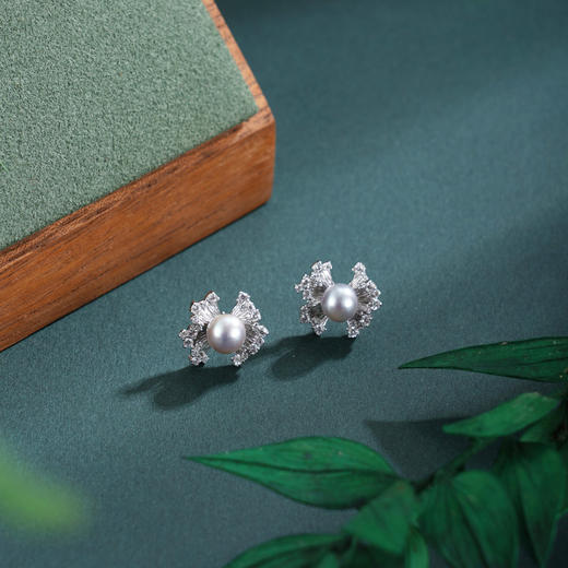 子佩集【柔光永结】银S925珍珠惜王妃耳钉【AYEH0003】蝴蝶结2602 商品图1