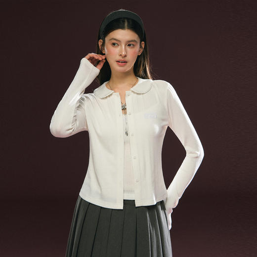 Ariseism 美式复古白色长袖上衣吊带背心套装女春季新款两件套 商品图0