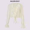 MAXRIENY精致复古感雪纺衫罩衫修身显瘦高级气质感2025夏季新款(货号:MS86JA006) 商品缩略图4