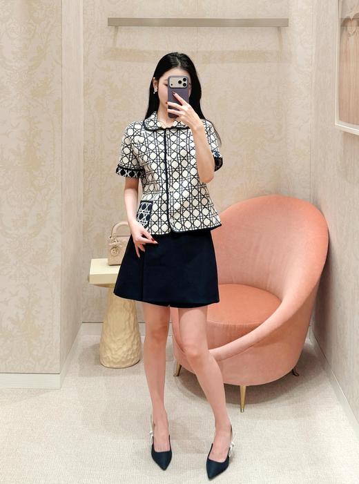 迪奥 26Ss春夏新款 藤格纹短袖休闲针织外套（MM） 商品图7