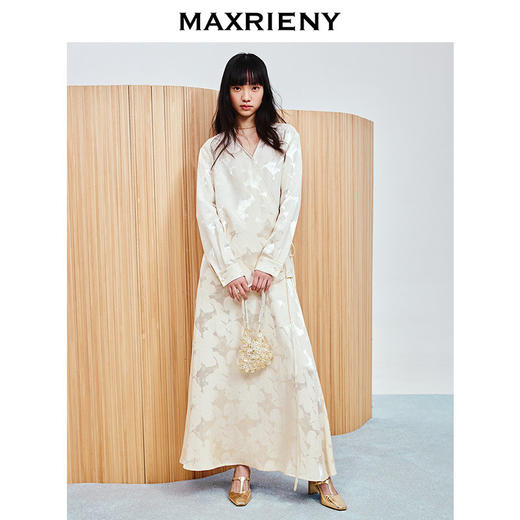 【商场同款-春游记】MAXRIENY不对称门襟淡人穿搭绑带上衣女25春(货号:MC86TP050) 商品图1