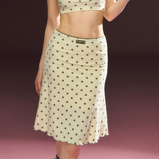 Ariseism 美式复古波点印花抹胸半裙套装女夏季新款两件套 商品图6