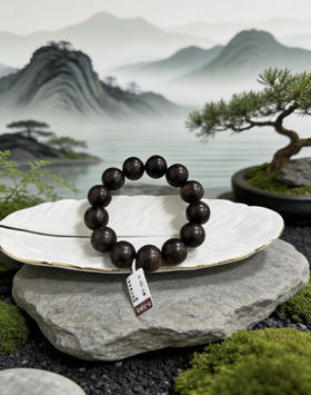 芽庄沉香单圈手串18mm