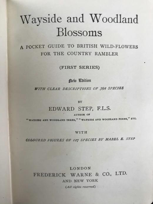 约20世纪早期 路边与林地野花指南（2卷） 257幅彩色与大量黑白插图 精装64开 商品图3