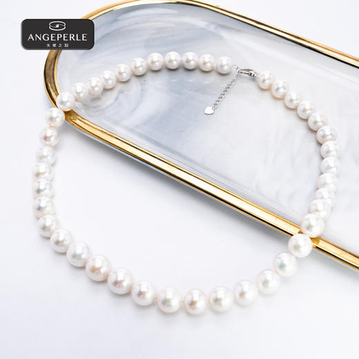 天使之泪女王之星淡水珍珠珈白丽珍珠项链送吊坠+戒指+耳环 SYJ42 商品图5