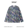 SDSA男装2026新款高贵轻奢小众撞色满印花卉圆领长袖T恤百搭休闲 商品缩略图0
