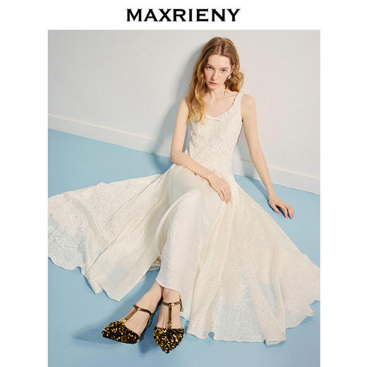 【商场同款】MAXRIENY宫廷复古连衣裙端庄领证订婚长裙伞摆裙子夏(货号:MC86DR287) 商品图1