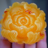 【青山特惠】精品原矿俄料焦皮料立体精工牡丹花蜜蜡吊坠，尺寸57.5-53.2-25.5mm 41.6克，m310 商品缩略图4