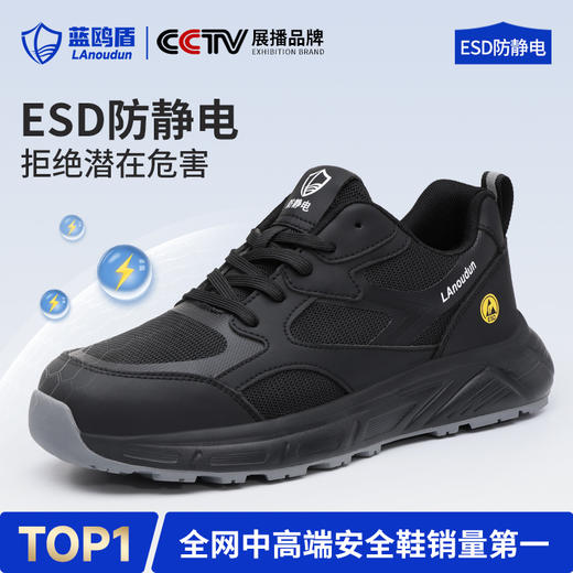 蓝鸥盾四季款新款防静电ESD低帮无包头无中底MD底 商品图0