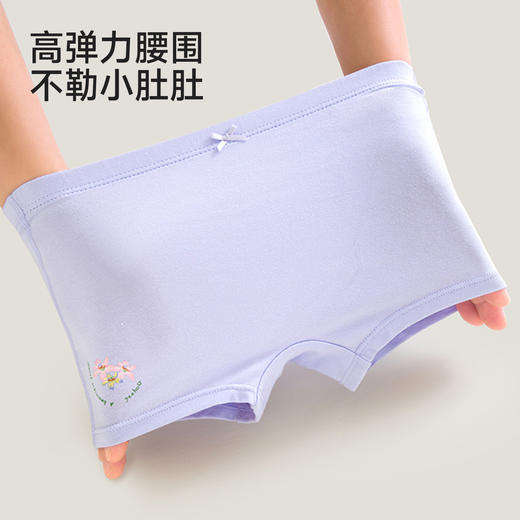 英氏儿童内裤女童四季款平角内裤10A抗菌四角裤3件装柔软舒适 商品图3