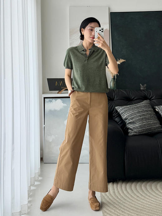 0401上新｜花纱羊绒 花绿调 奢感POLO羊绒衫 商品图4